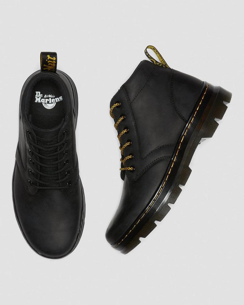 Black Men's Dr Martens Bonny Leather Ankle Boots | CA 435ZUT